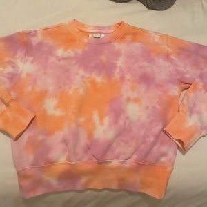 Tie dye cropped sweatshirt